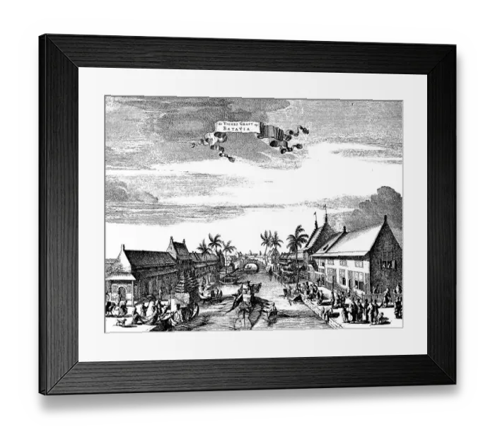 Framed Print : The Eygers Gracht in Batavia in the 17th century Framed Print : The Eygers Gracht in Batavia in the 17th century