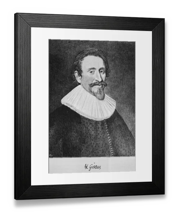 Framed Print : Hugo Grotius, Huigh or Hugo de Groot