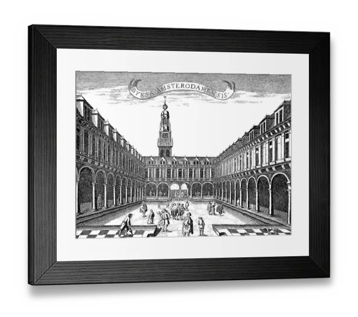 Framed Print : The Stock Exchange in Amsterdam Framed Print : The Stock Exchange in Amsterdam