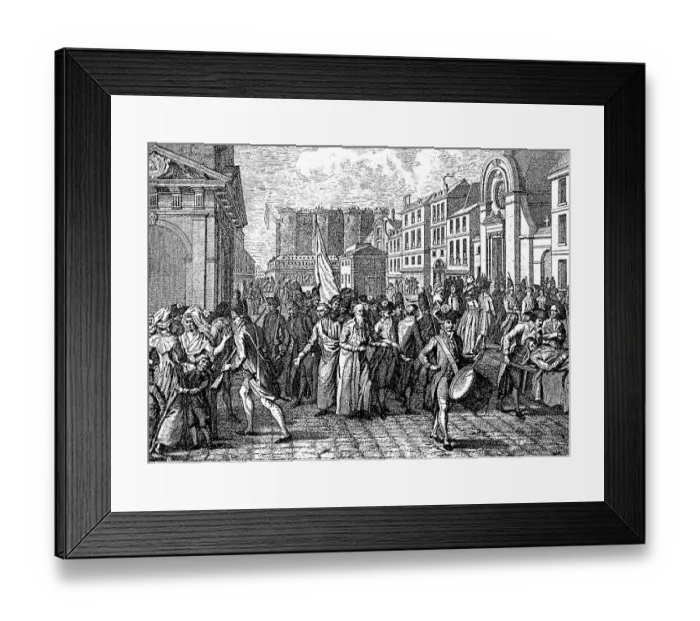 Framed Print : Procession with the liberated prisoners of the Bastille Framed Print : Procession with the liberated prisoners of the Bastille