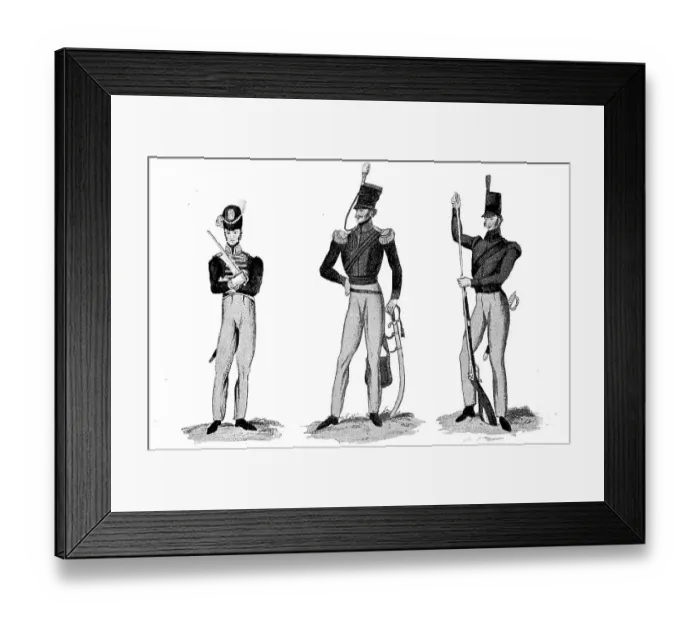 Framed Print : Uniforms of the Royal German Legion