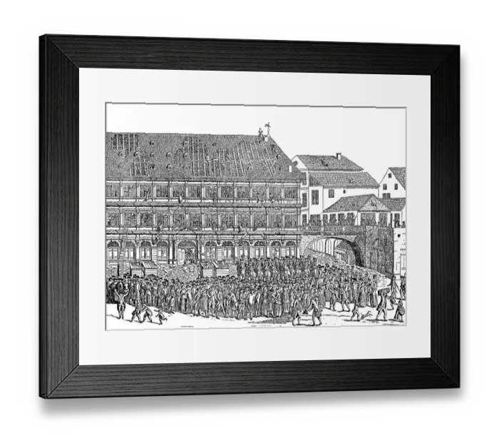 Framed Print : The riot in Strasbourg and the devastation of the town hall on 19 July 1789 Framed Print : The riot in Strasbourg and the devastation of the town hall on 19 July 1789