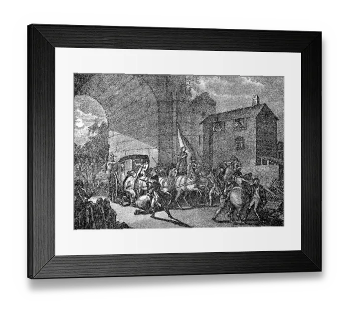 Framed Print : The King's arrest in front of the bridge of Varennes on 21 June 1791