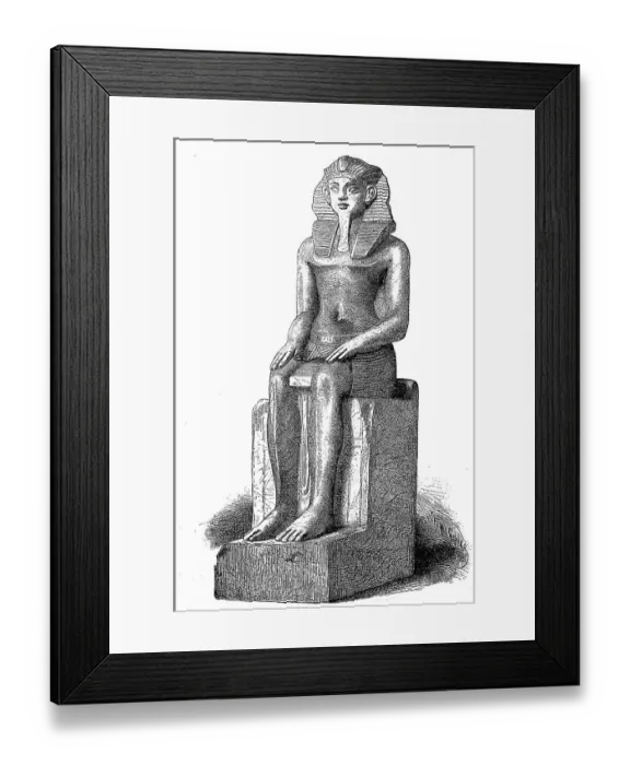 Framed Print : Statue of a Sebakhotep of the Thirteenth Dynasty