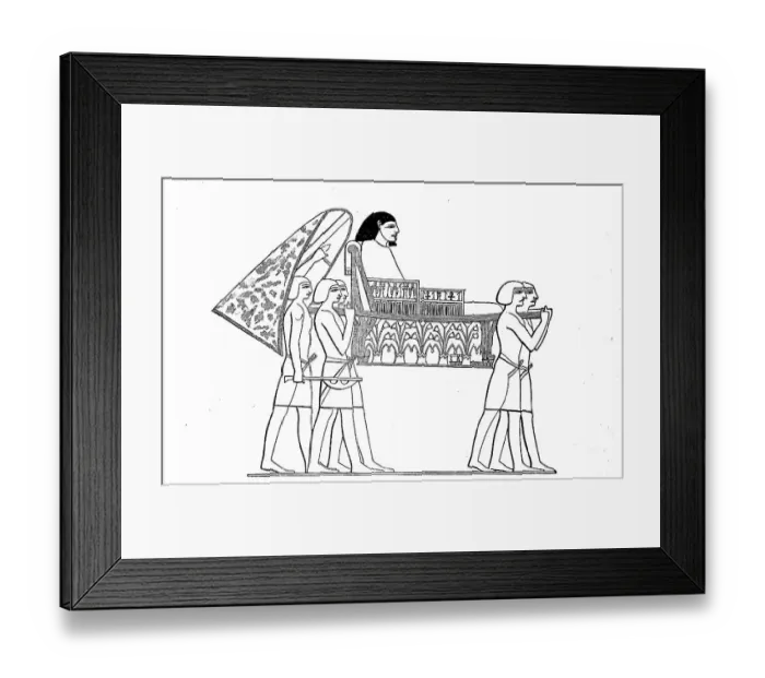Framed Print : Nomarch, gau prince, carried in a palanquin Framed Print : Nomarch, gau prince, carried in a palanquin