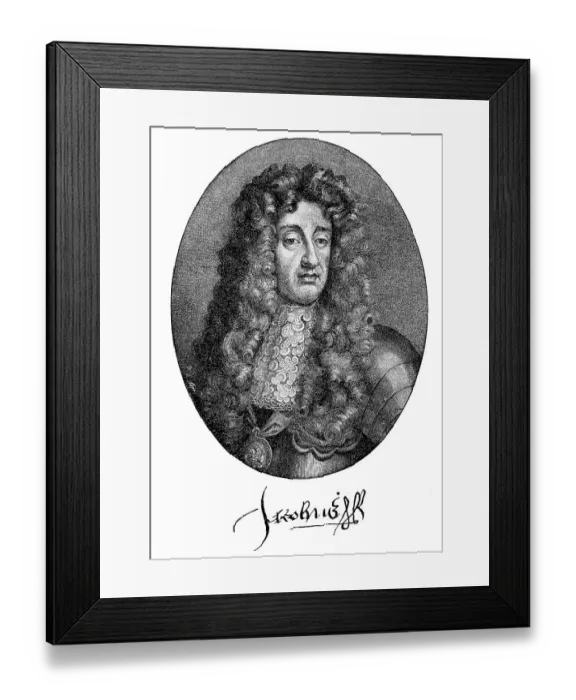 Framed Print : James II of England, James II 14 October 1633