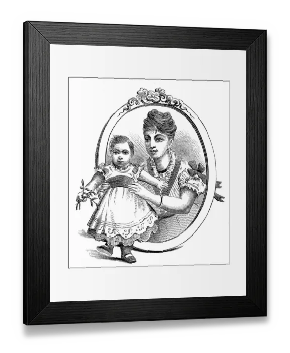 Framed Print : Woman and Baby from Germany, Women in the 19th century