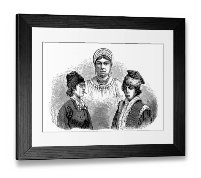 Framed Print : Various types of woman from Russia Framed Print : Various types of woman from Russia