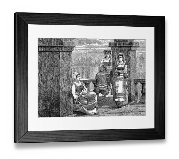 Framed Print : Gentlewomen of Rome, Italy, 19th century women Framed Print : Gentlewomen of Rome, Italy, 19th century women