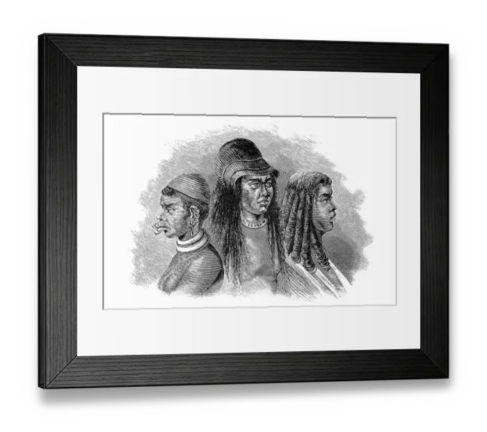 Framed Print : Women, Types from the Upper Nile Region Framed Print : Women, Types from the Upper Nile Region