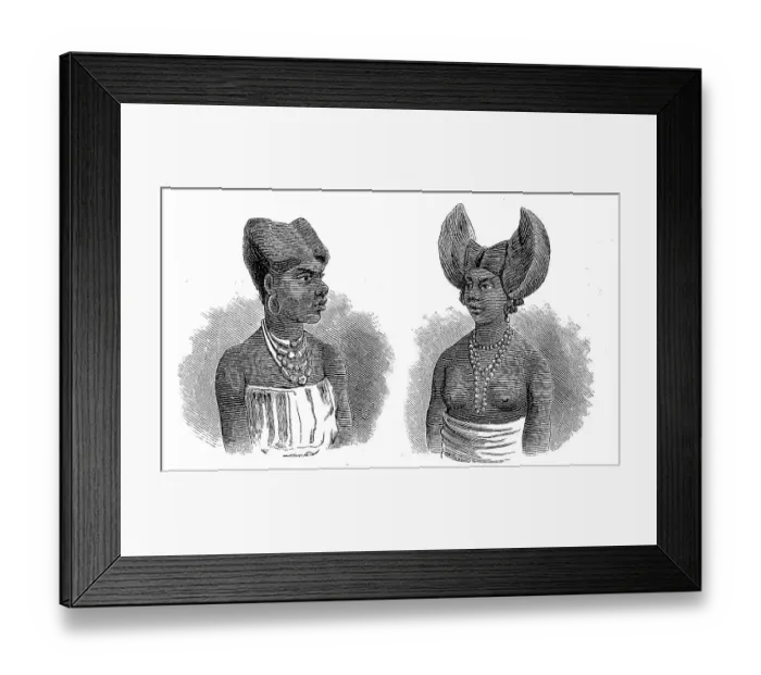 Framed Print : Women from Gabon, Women in the 19th century Framed Print : Women from Gabon, Women in the 19th century