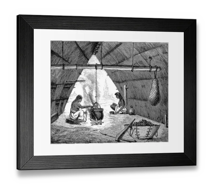 Framed Print : Dwelling of the Indians in Central America