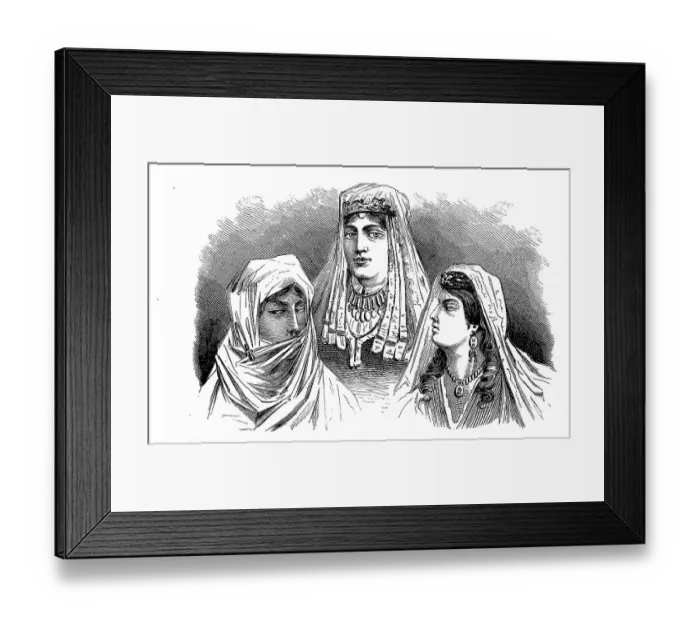 Framed Print : Women from Georgia, Women in the 19th century