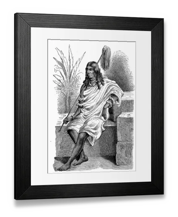 Framed Print : Woman from the Todas people, India