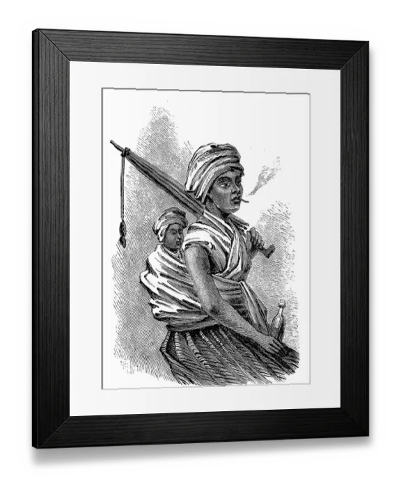 Framed Print : Woman with baby, agricultural worker from Haiti Framed Print : Woman with baby, agricultural worker from Haiti