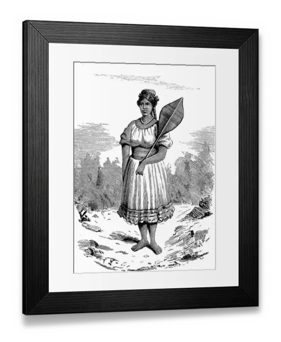 Framed Print : Mestizo, Amazonian Woman, Brazil