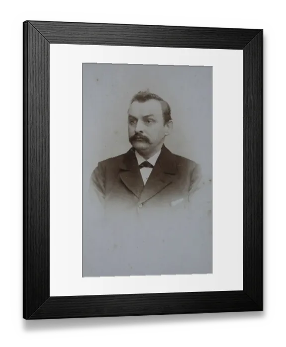 Framed Print : Man, visit format, Carte de Visite