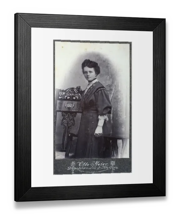 Framed Print : Woman, Carte de Visite, photograph fixed on cardboard in the format from approx