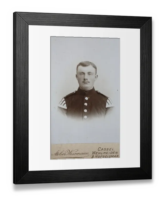 Framed Print : Man, visit format, Carte de Visite