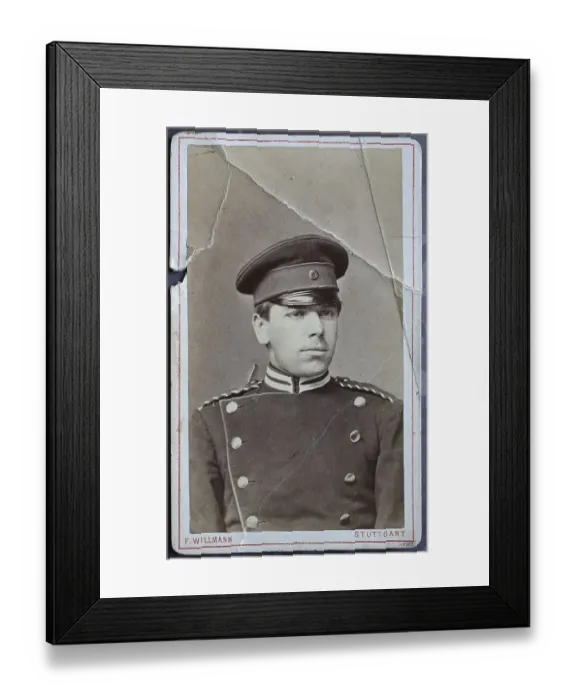 Framed Print : Man, visit format, Carte de Visite Framed Print : Man, visit format, Carte de Visite