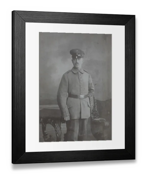 Framed Print : Man in uniform, visit format, Carte de Visite Framed Print : Man in uniform, visit format, Carte de Visite