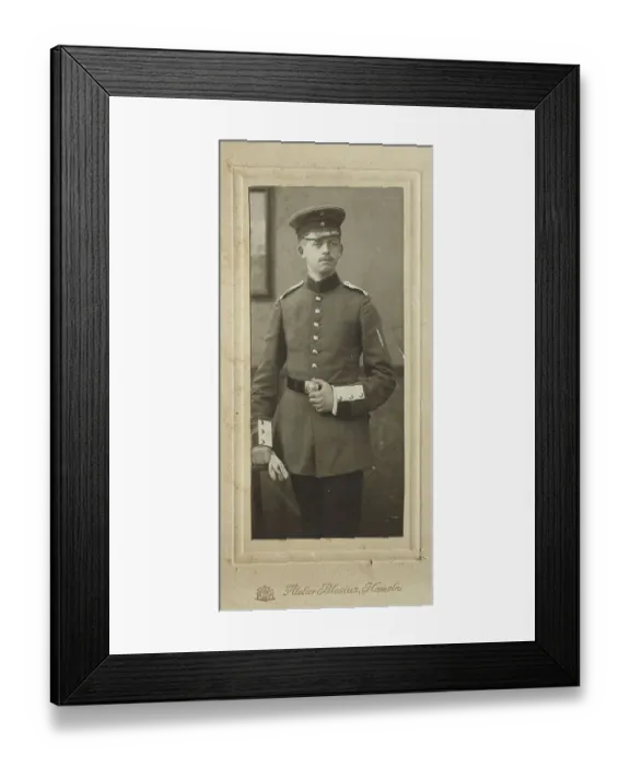 Framed Print : Man with uniform, visit format Framed Print : Man with uniform, visit format