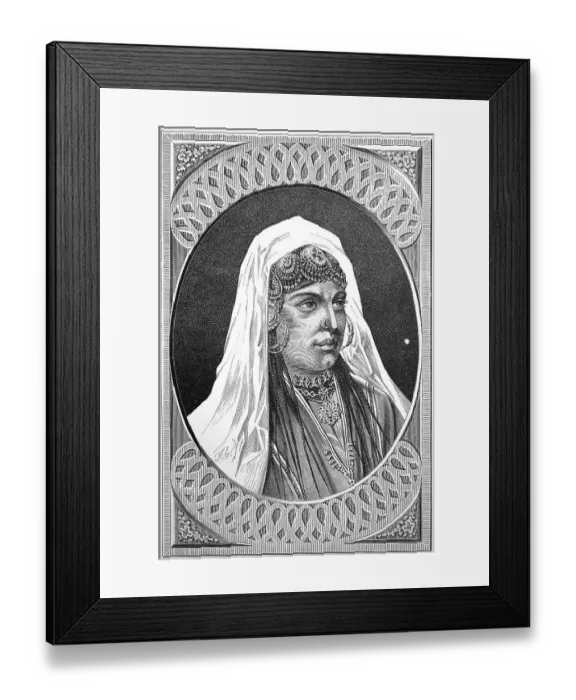 Framed Print : Kashmiri woman in ceremonial robe