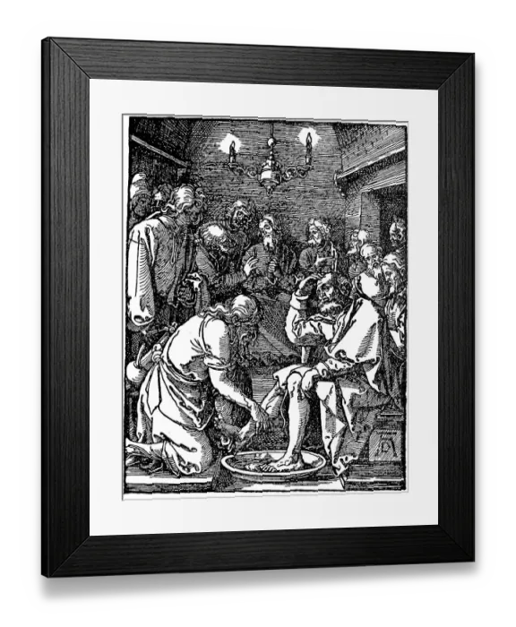 Framed Print : The Washing of the Feet, from The Little Passion by Albrecht Duerer Framed Print : The Washing of the Feet, from The Little Passion by Albrecht Duerer