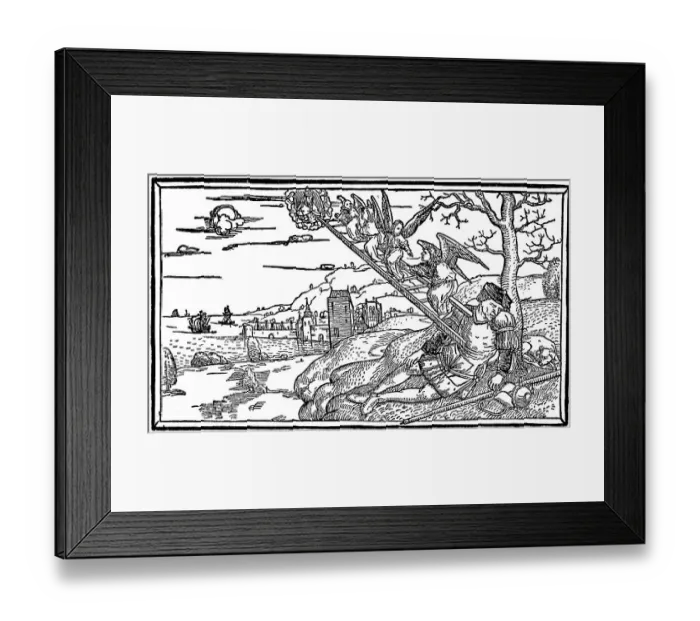 Framed Print : Jacob's dream of the ladder to heaven Framed Print : Jacob's dream of the ladder to heaven