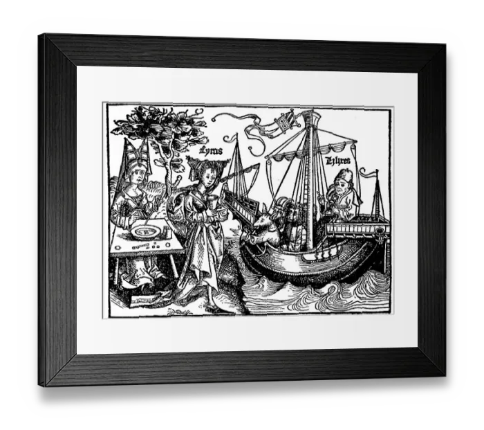 Framed Print : Ulysses and Circe, from Hartmann Schedel's Liber Cronicarum Framed Print : Ulysses and Circe, from Hartmann Schedel's Liber Cronicarum