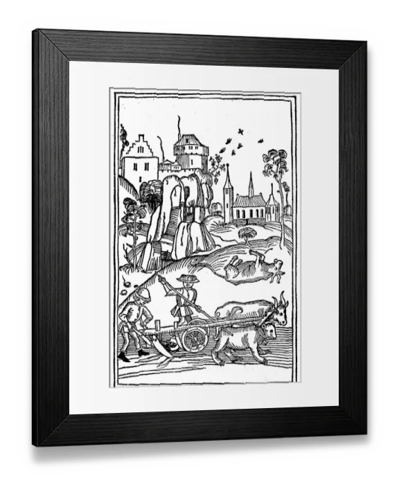 Framed Print : The Miracle of St. Lucius Putting a Bear to the Plough in Place of the Slain Ox