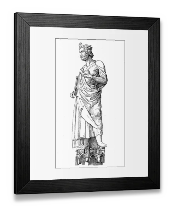 Framed Print : Statue at the cathedral of Bamberg