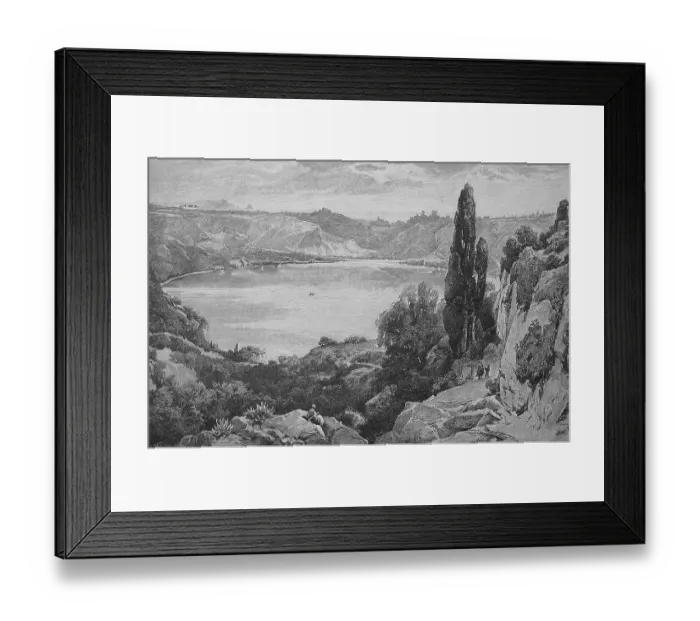 Framed Print : Lake Nemi with view of Genzano