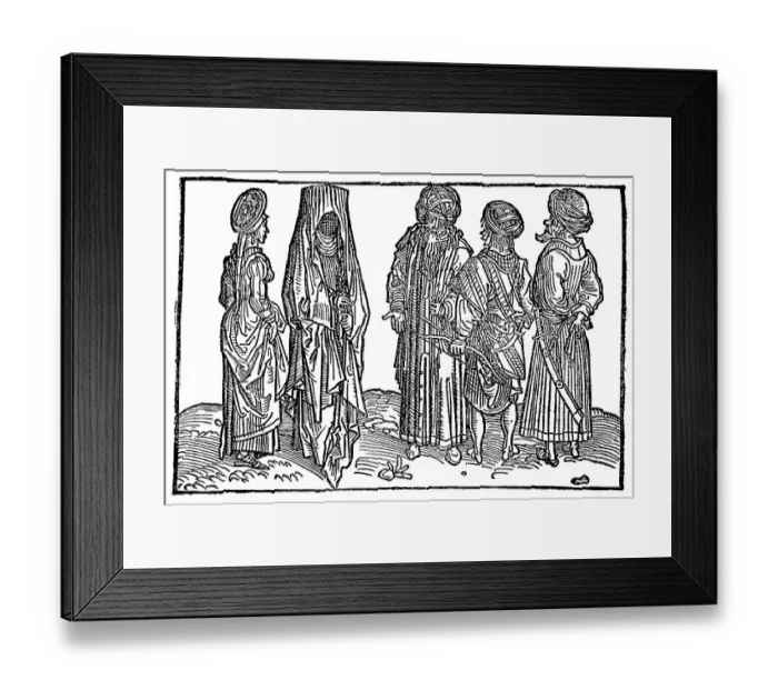 Framed Print : Oriental Women and Men, from the Pilgrimage to the Holy Sepulchre by Bernhard von Breidenbach Framed Print : Oriental Women and Men, from the Pilgrimage to the Holy Sepulchre by Bernhard von Breidenbach