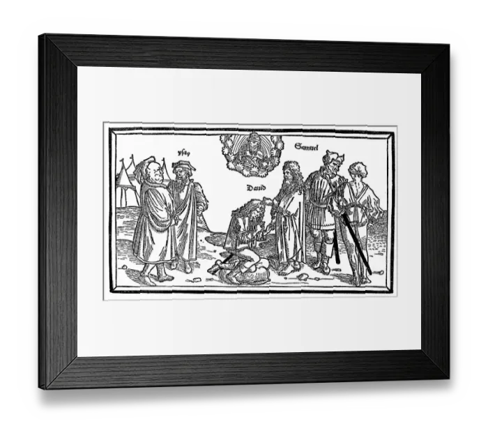 Framed Print : Biblical scene, The Anointing of David