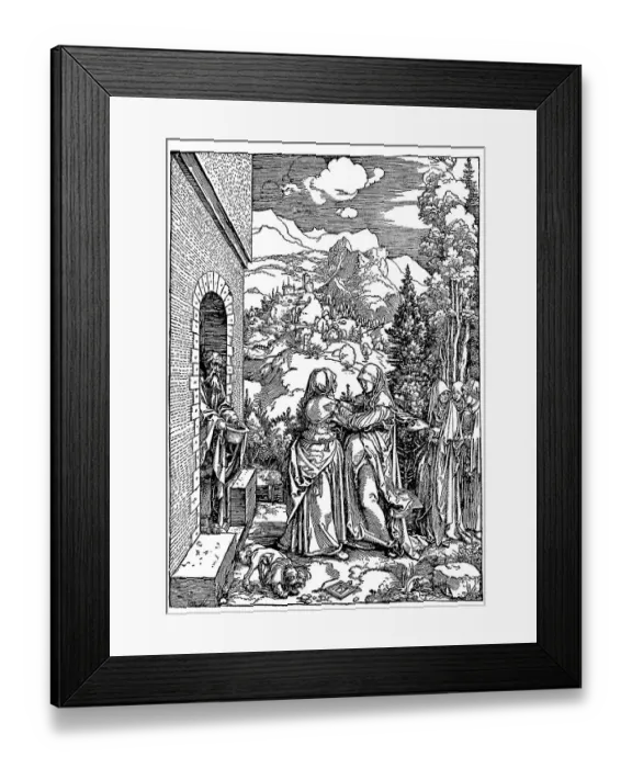 Framed Print : The Visitation, from The Life of the Virgin by Albrecht Duerer Framed Print : The Visitation, from The Life of the Virgin by Albrecht Duerer