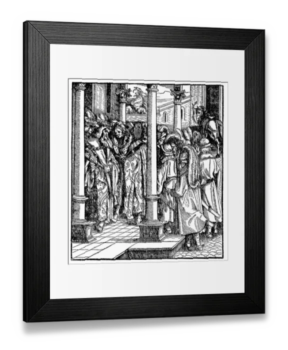 Framed Print : Weisskunig Wirbt um die Hand des Koenig von Portugal Framed Print : Weisskunig Wirbt um die Hand des Koenig von Portugal