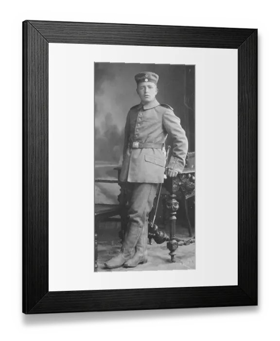 Framed Print : Man in military uniform of the 1st World War Framed Print : Man in military uniform of the 1st World War