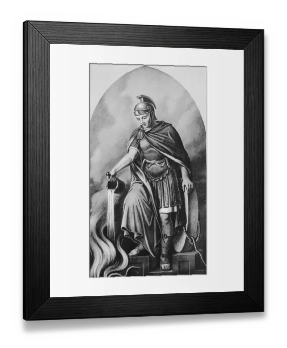 Framed Print : St. Florian of Lorch (3rd century) was an officer in the Roman army and commander-in-chief of a fire-fighting unit
