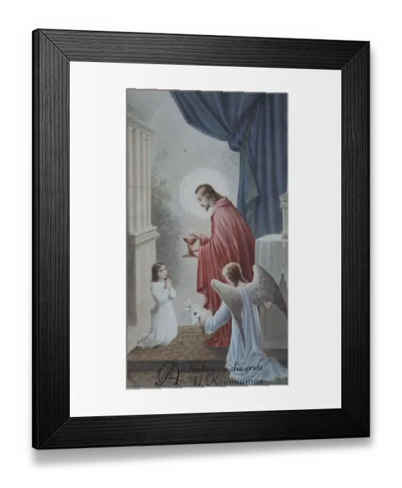 Framed Print : Religion, biblical scene, Jesus with the chalice surrounded by children