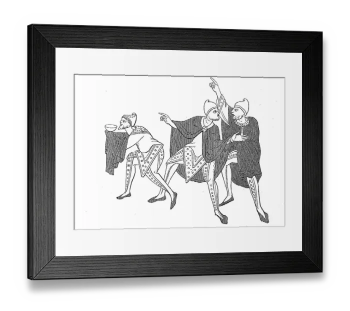 Framed Print : Franconian costumes in the 9th century Framed Print : Franconian costumes in the 9th century