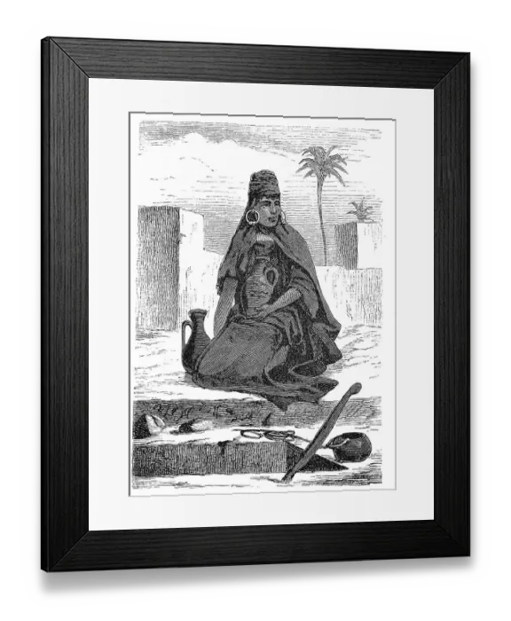 Framed Print : Nomadic woman from Tunis, Tunisia