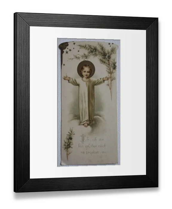 Framed Print : Picture of a saint, communion picture