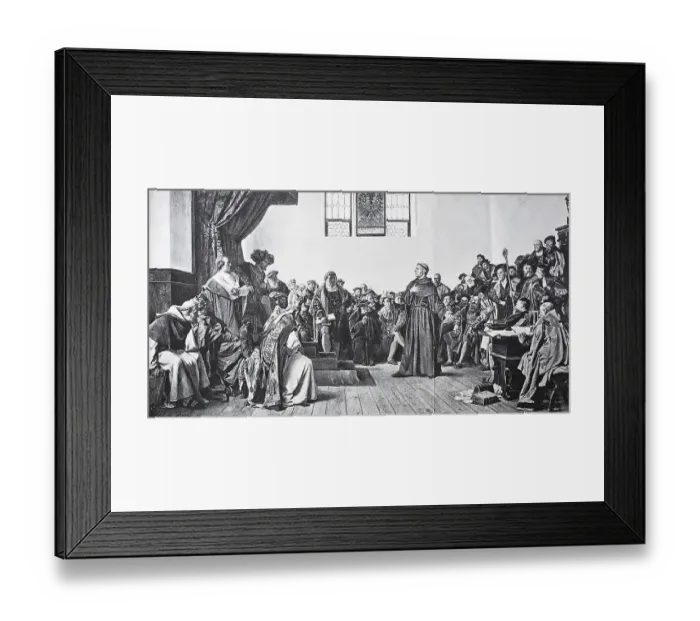 Framed Print : Martin Luther at the Diet of Worms Framed Print : Martin Luther at the Diet of Worms