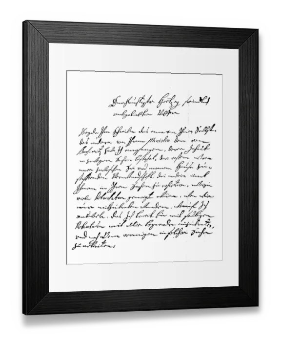 Framed Print : Letter from Peter the Great, 9 June 1672 Framed Print : Letter from Peter the Great, 9 June 1672