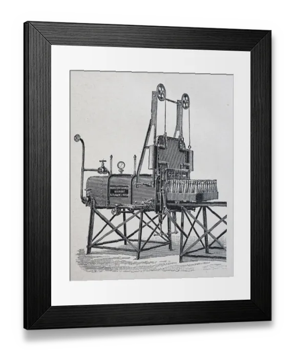 Framed Print : Machine for sterilising bottles, K Framed Print : Machine for sterilising bottles, K