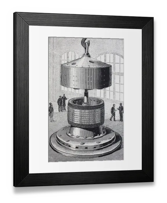 Framed Print : Dynamo machine of the Niagara power plant Framed Print : Dynamo machine of the Niagara power plant
