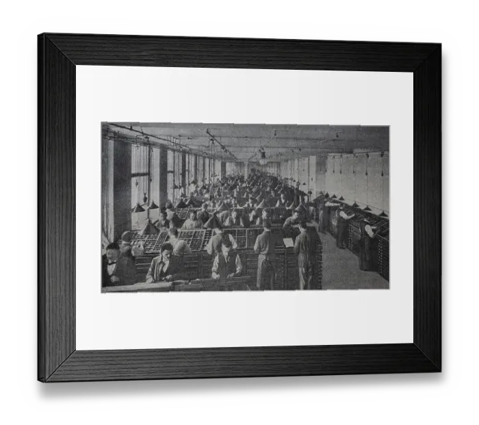 Framed Print : Printing, typesetting of the Berliner Lokal-Anzeiger Framed Print : Printing, typesetting of the Berliner Lokal-Anzeiger