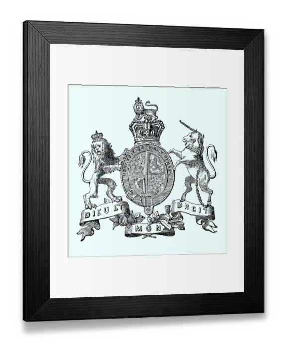 Framed Print : National Coat of Arms, Coat of Arms from 1890 Framed Print : National Coat of Arms, Coat of Arms from 1890