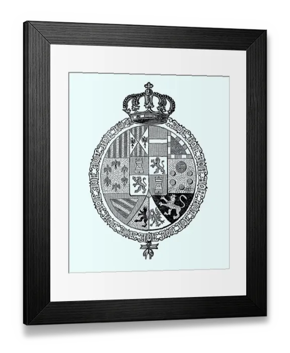 Framed Print : State coat of arms, coat of arms from 1890 Framed Print : State coat of arms, coat of arms from 1890